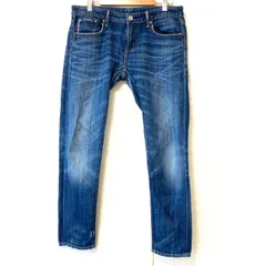 赤耳！(^w^)b DENIM&SUPPLY デニムアンドサプライ RALPH LAUREN ラルフローレン コットン100% デニム パンツ ジーンズ ジーパン ウォッシュ加工 ヒゲ加工 牛革 アメカジ インディゴブルー メンズ W27