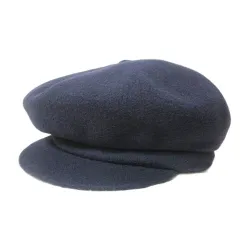 カンゴール KANGOL キャスケット 帽子 イギリス製 ウール L 紺 ネイビー /X