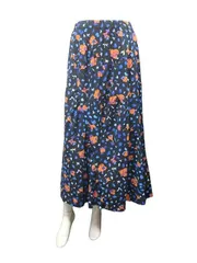 【中古】L’EQUIPE レキップ スカート ロング丈 サイズ38 日本製 レディース 花柄＿S24＿セルモアから出品＿s-0336-r24