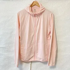 ビッグサイズ！XL！(^w^)b UNIQLO ユニクロ エアリズム UVカット メッシュ パーカー レギュラー 長袖 日焼け対策 日除け 薄手 夏 ママコーデ アウトドア アクティブ 公園 ピンク レディース