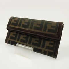 Fendi✨ズッキーノ キャンバス FFロゴ 2つ折り長財布 ゴールドロゴ