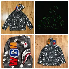 ★蓄光★ スノボ ジャケット Lサイズ a bathing ape shark hoodie snow board jacket BAPE city camo シャーク パーカー エイプ ベイプ z68のサムネイル