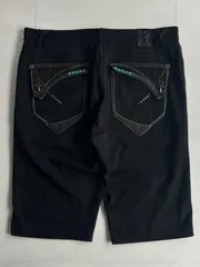 "PELLE PELLE"ペレペレ　ショートパンツ　ワイド　ストリート　y2k 90s 00s vintage archive アーカイブ　ブラック　ギミックのサムネイル