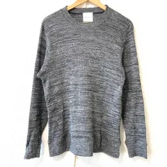 (^w^)b MACKINTOSH PHILOSOPHY マッキントッシュ フィロソフィー クルーネック ニット セーター 長袖 カットソー ロンティ ロンT カジュアル 霜降り グレー メンズ サイズ 40のサムネイル