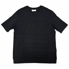 FENDI ロゴプリント 半袖ニットワンピース40未使用 - メルカリ