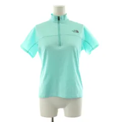 ザノースフェイス THE NORTH FACE カットソー 半袖 ハーフジップ ロゴ プリント 水色 NTW11345 /KU