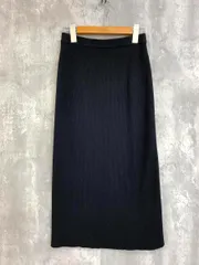 green label relaxing グリーンレーベルリラクシング ユナイテッドアローズ リブ ニット バックスリット タイト スカート 黒 ■■ レディース