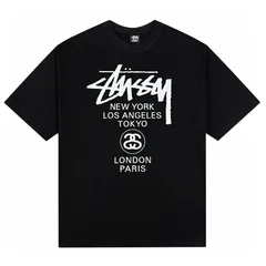 【本日特価】STUSSY ステューシー ワールドツアー限定 クルーネック Tシャツ 半袖 ユニセックス