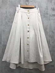 HERITANOVUM ヘリテノーム リネン混 GALLARDAGALANTE ロング スカート sizeo/アイボリー  ■■◎レディース