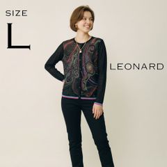 ☆極美品☆ レオナール ペイズリー柄シアーブラウス フロントボタン
