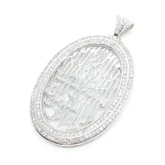 ネックレス ペンダントトップ シルバー SILVER 925 ジルコニア オーバルデザイン 透かし