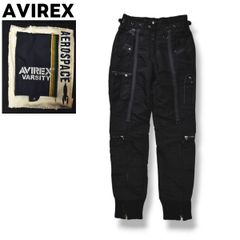 AVIREX｜M44型ステンシルモンキーパンツLカーゴパンツ黒ブラック