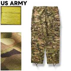 US ARMY 米軍 アメリカ軍 ACU ナイロン x コットン リップストップ コンバット カーゴ パンツ XL－R 迷彩柄 マルチカム カーキ ミリタリー アメリカン カジュアル ストリート メンズ