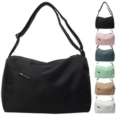 【人気商品】[RIMINA] 【雑誌掲載！軽くて大容量】 ショルダーバッグ レディース メンズ 大容量 軽量 可愛い おしゃれ 斜め掛け 大きめ