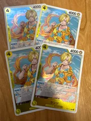 ワンピースカードゲーム EB04-052 サンジ R 4枚セット　黄色