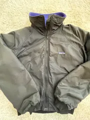 パタゴニア USA製 80年代 三角タグ shelled shinchira jacket シェルド シンチラジャケット 黒 BLACK アメリカ製 メンズ レディース ユニセックス　ノースフェイス アークテリクス