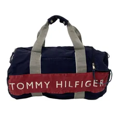 TOMMY HILFIGER(トミーヒルフィガー) ボストンバッグ - ネイビー×レッド×マルチ 本体ロックなし