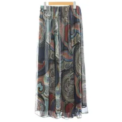 ザラ ZARA スカート ロング フレア 総柄 マルチカラー