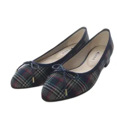 ダイアナ DIANA パンプス ローカット チェック リボンモチーフ 21.5cm マルチカラー /YO29