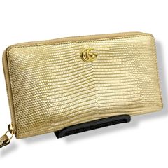 超希少 状態良好 GUCCI ラウンドファスナー長財布 リザード 353227 