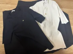 SANDRO サンドロ ロゴ 半袖 ニット 2点 + スラックス パンツ