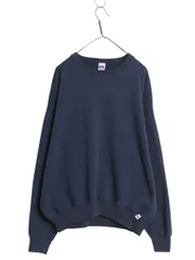 【お得なクーポン配布中!】 90s ラッセル 無地 スウェット メンズ レディース XXL オールド トレーナー 前V ワンポイント ブランク クルーネック 裏起毛 大きいサイズ