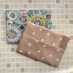 ポケットティッシュケース　2点セット③ 後ろポケットつき