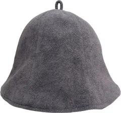 Team One Day TeamOneDayサウナ専門家監修 SAUNA HAT サウナハット レディース メンズ タオル生地 2枚重ね 洗濯可能 無地 ギフトに最適 (チャコール,  54.0-60.0 cm)
