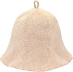 Team One Day TeamOneDayサウナ専門家監修 SAUNA HAT サウナハット レディース メンズ タオル生地 2枚重ね 洗濯可能 無地 ギフトに最適 (ベージュ,  54.0-60.0 cm)