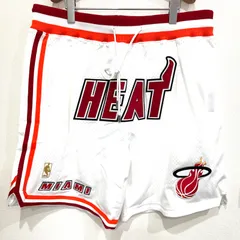 【楠本質店/元住吉】新品 Mitchell & Ness × Just Don NBA ショーツ サイズ：XL Miami Heat ホワイト バスパン ミッチェル&ネス ジャストドン バスパンのサムネイル