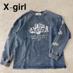 新品タグ付き X-girl Stages エックスガール ステージス ピグメントロゴ　長袖 トレーナーのサムネイル