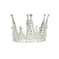 [SSKRYL] 王冠 クラウン ティアラ ラインストーン 装飾 ハロウィン パーティー イベント 舞台 演劇 (シルバー) [シルバー]