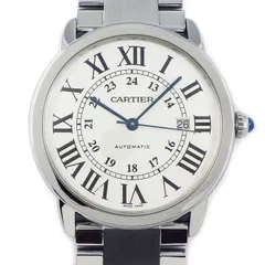 カルティエ Cartier 腕時計 ロンドソロ XL W6701011 ローマンインデックス シルバー文字盤 デイト SS 自動巻き 【中古】のサムネイル