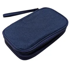 sakurawing ガジェットポーチ ガジェットケース 小物入れ 保管バッグ PC周辺小物入れ 収納 整理整頓 持ち運び 水濡れ防止 旅行 出張 ネイビー [ネイビー]