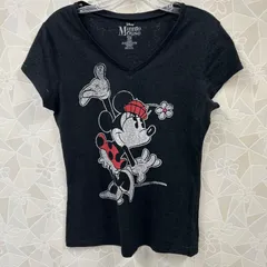 【Disney】Tシャツ  ブラック ミニー 半袖 プリント XLサイズ ディズニー