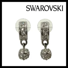 Y【SWAROVSKI】フープ ピアス シルバーカラー クリスタル ラインストーン パヴェ スワロフスキー (63268TS2a)