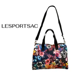 LESPORTSAC レスポートサック　ショルダーバッグ　花柄　総柄　ネイビー　レディース　おでかけバッグ　旅行バッグ