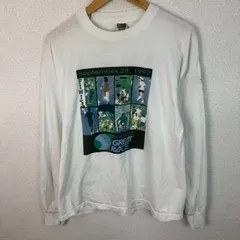 90s FRUIT OF THE LOOM フルーツオブザルーム ロンT グラフィックプリント ホワイト XLサイズ メンズ 古着 ストリート アメカジ