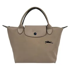 LONGCHAMP(ロンシャン) ハンドバッグ ル・プリアージュクラブ ピンクベージュ×ネイビー 折りたたみ レザー