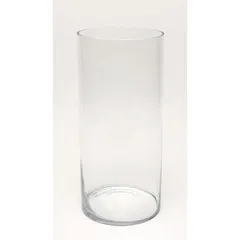 【新品】 Yukature花瓶 ガラス花瓶 yubg134l 円筒型 花器 シリンダー 円柱 vase ベースフラワーベース (直径18cm 高さ40cm) 0のサムネイル