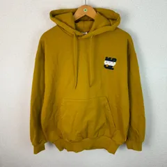 Keboz ケボズ スウェット パーカー ロゴ刺繍 バックプリント マスタード Sサイズ メンズ 古着 ストリート シティーボーイ