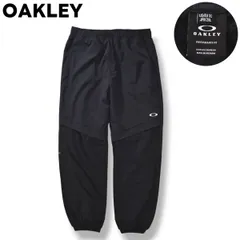 【美品】 オークリー OAKLEY ナイロン パンツ ウィンドブレーカー ベンチレーション 裏起毛 x メッシュ 2XL ブラック アウトドア テック ウェア タウンユース レジャー メンズ