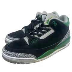 ◆NIKE ナイキ Air Jordan 3 エアジョーダン ブラック×ホワイト×グリーン系 CT8532-030 28.5cm スニーカー メンズ 中古品 Q105659NL