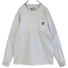カーハートCarhartt長袖Tシャツ胸ポケTロンT胸ポケット白ホワイトロゴタグワンポイントアメカジストリートワーク西海岸ゆるダボオーバーサイズloosefitルーズフィットvintageヴィンテージ60125
