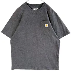 カーハートCarhartt半袖Tシャツ胸ポケT胸ポケット杢グレー灰色ロゴタグワンポイントアメカジストリートワーク西海岸ゆるダボオーバーサイズloosefitルーズフィットvintageヴィンテージ60125