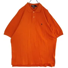 ポロバイラルフローレンPOLObyRalphLauren半袖ポロシャツポニーロゴ刺繍ワンポイントオレンジコットンビックサイズゆるダボオーバーサイズアメトラ鹿の子Y2Kレトログランパコアvintageヴィンテージ60115