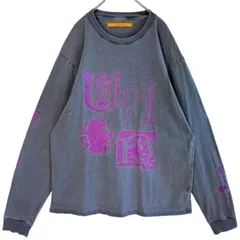 USA製ユニオンunion長袖TシャツロンTフロントプリント袖プリント箔プリント灰色グレー紫パープルゴシック調アンティーク調グランジフェアリーコアy2kアメカジvintageヴィンテージ60123