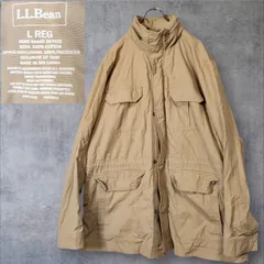 L.L.Bean 90s 00s サファリジャケット フィールドコート ベージュ メンズXL-2XL相当 実寸L エルエルビーン ビンテージ 立ち襟 収納フード