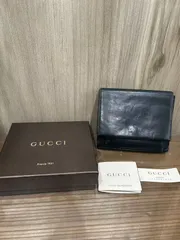 中古美品正規品　GUCCI 三つ折り財布 ブラック