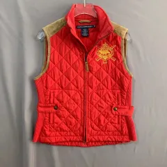 M ポロラルフローレン 刺繍 スウェード キルティング ダウン ベスト